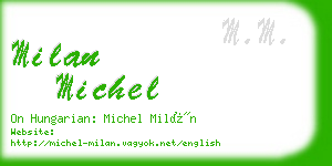 milan michel business card